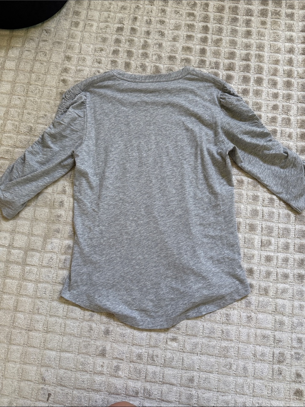 Veronica Beard Waldorf Tee Shirt XS Heather Gray 100% Pima Cotton - Picture 9 of 9